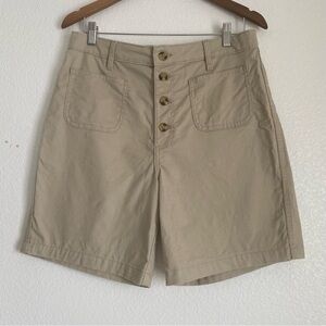 Vintage Lee relaxed fit high rise button fly tan shorts, 12 m